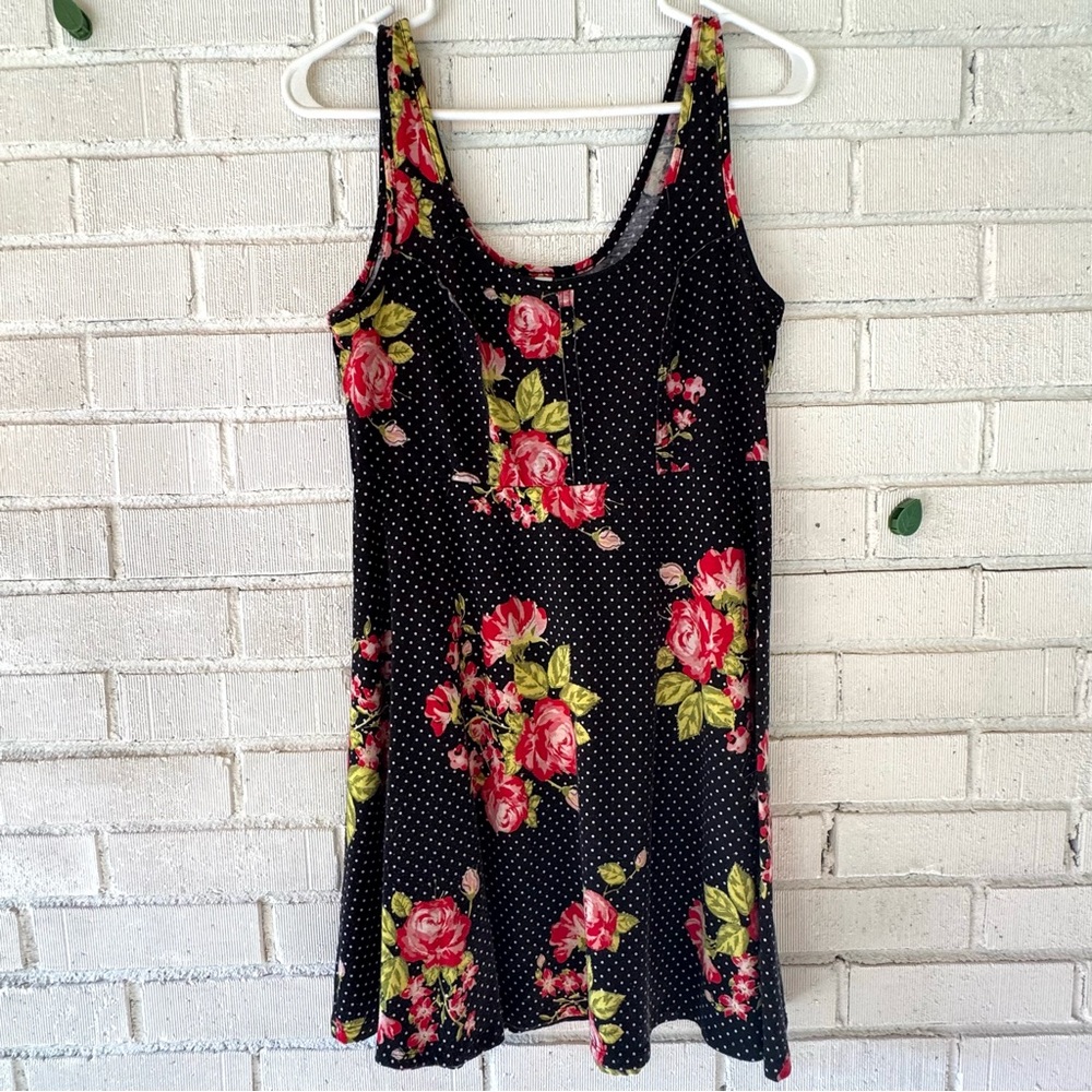 Xhilaration Floral Polka Dot Dress
